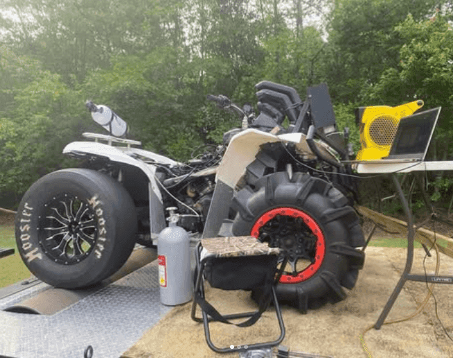 White dyno with nitrous system testing - high performance ATV tuning at Blaizn Trails Performance